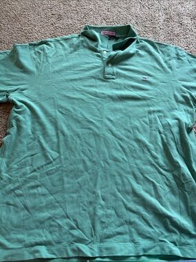 B54 Vineyard Vines Men's XL Green Polo with Whale Logo